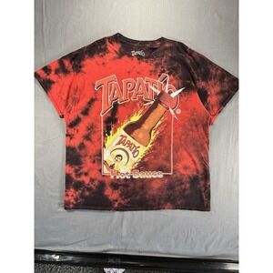 Tapatio‎ Hot Sauce Novelty T-Shirt Men's M Black Red Tie-Dye Skater Goth